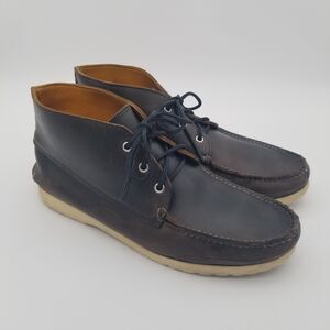 Quoddy Deck Chukka Boot Leather Brown Men's Size 12 USA Made Leather Laces